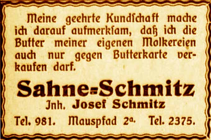 Anzeige im General-Anzeiger vom 18. Februar 1916