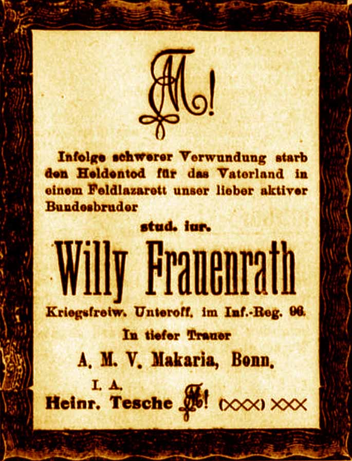 Anzeige im General-Anzeiger vom 30. Juni 1916