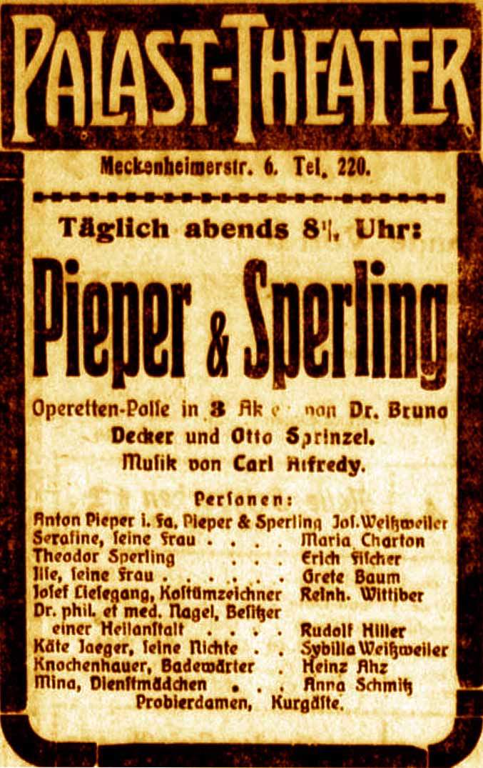 Anzeige im General-Anzeiger vom 2. November 1916