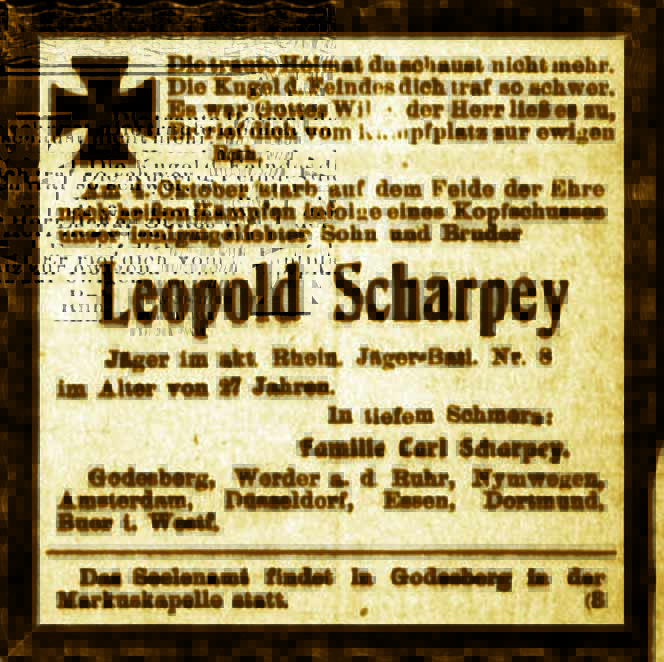 Anzeige im General-Anzeiger vom 18. Oktober 1916