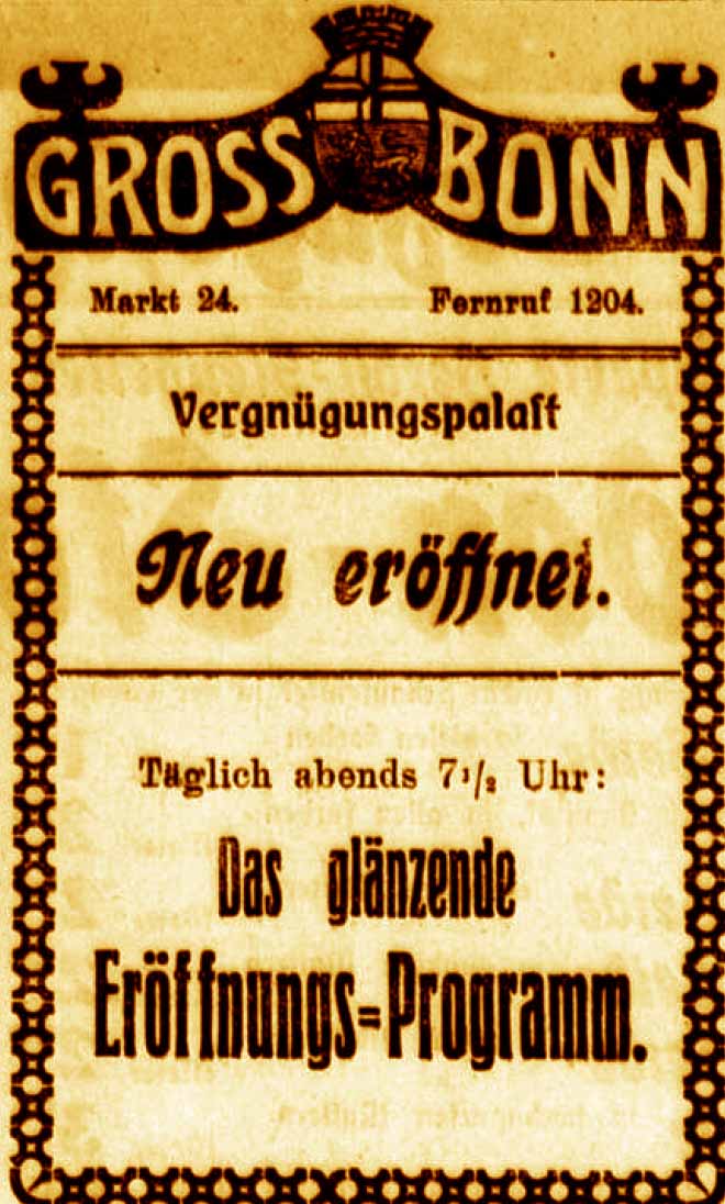 Anzeige im General-Anzeiger vom 6. September 1916