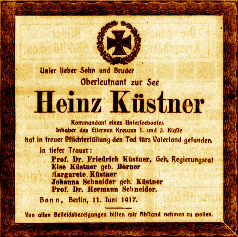 Anzeige im General-Anzeiger vom 12. Juni 1917