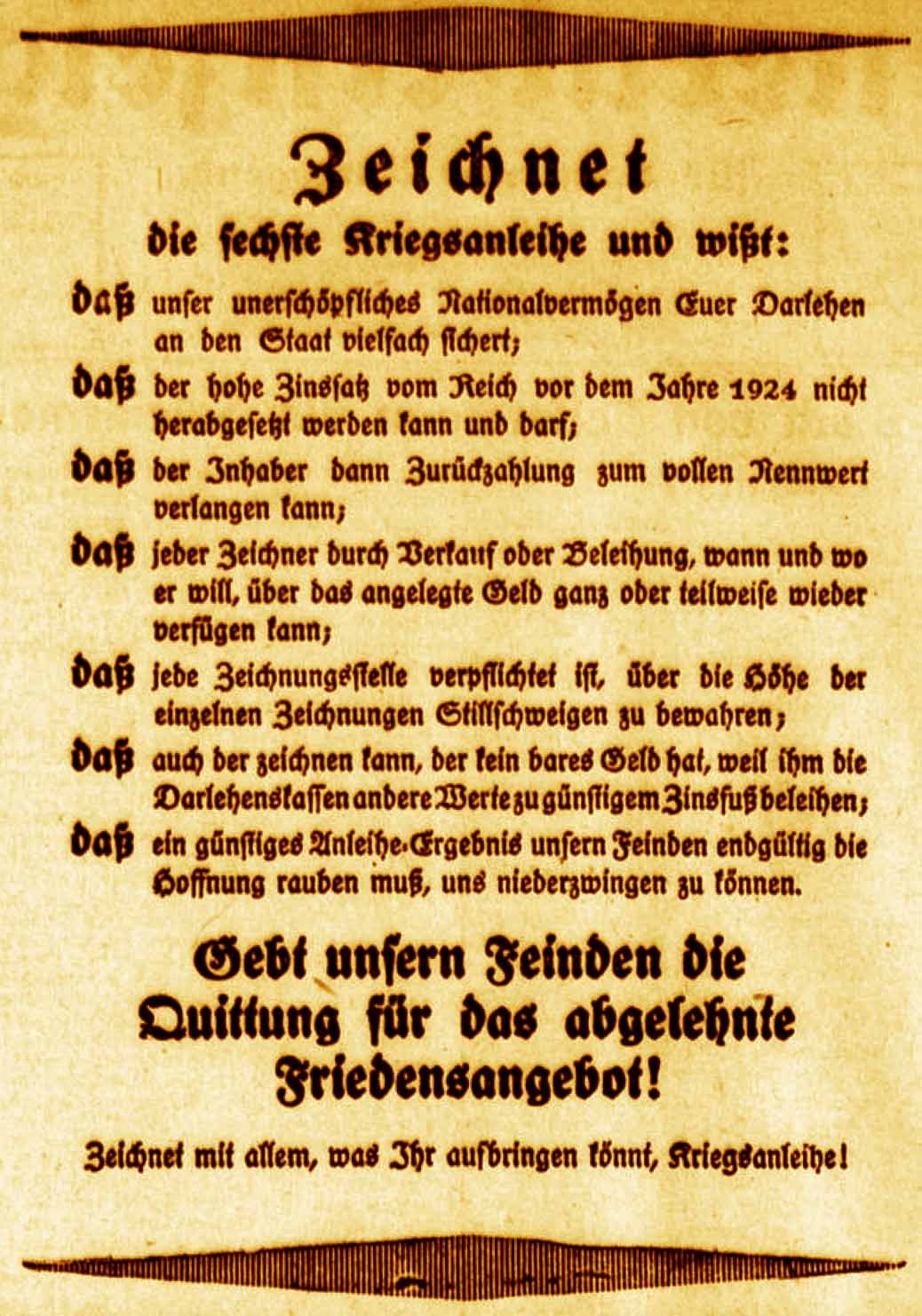 Anzeige in allen Bonner Zeitungen am 27. März 1917
