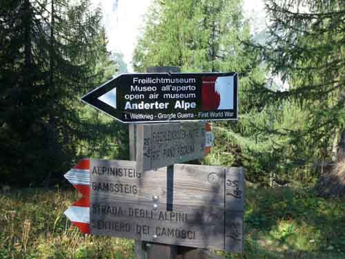 Wegweiser zum Freilichtmuseum