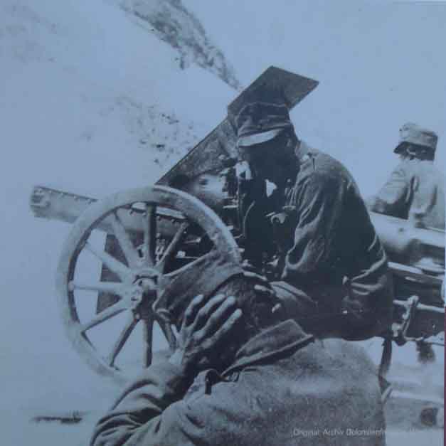 Gebirgskanone auf der Rotwand