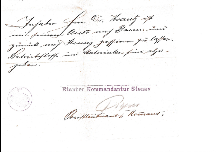 Passierschein Krantz